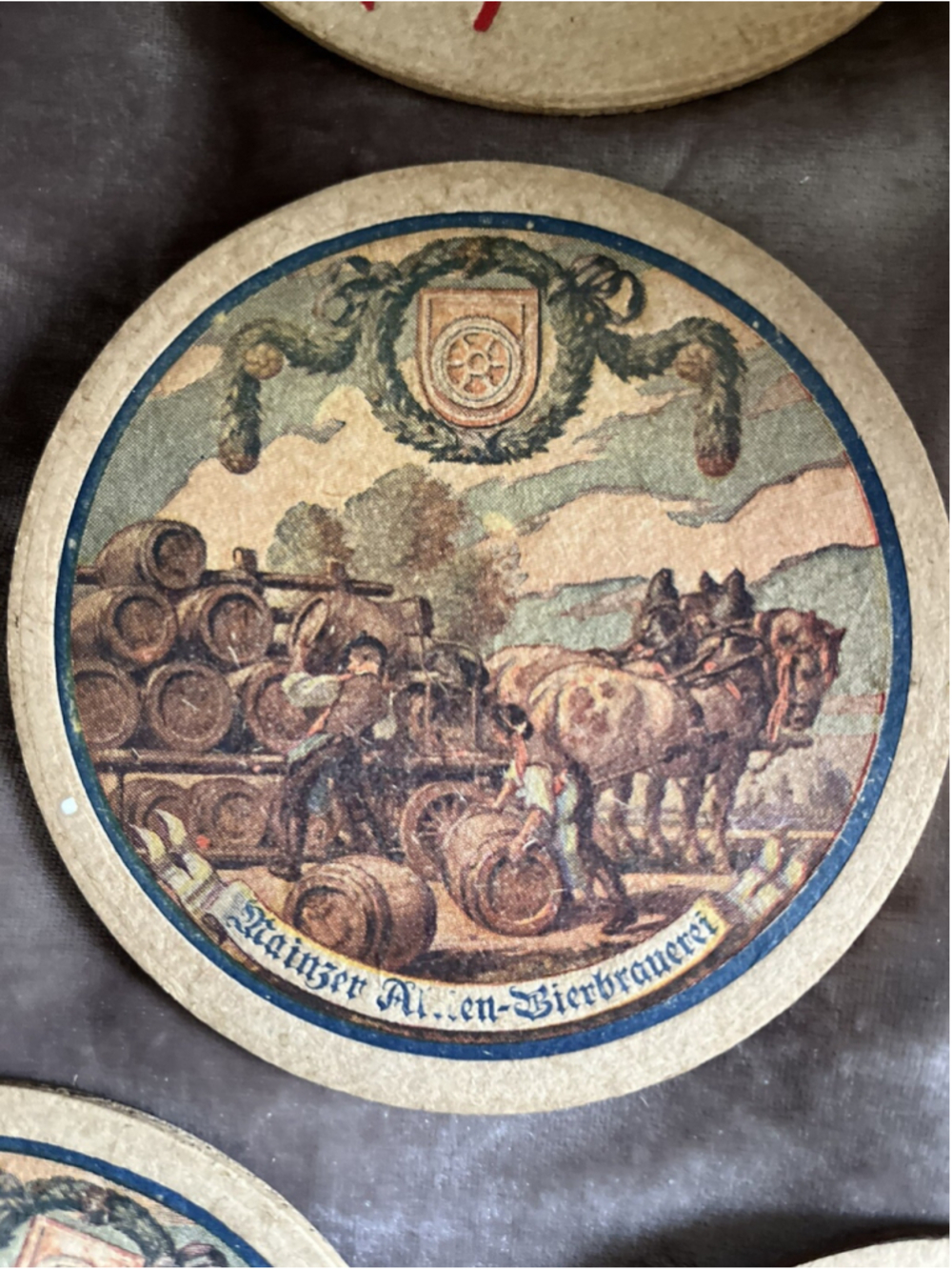 Vintage DAINZER AFTIEN-BIERBRAUEREI Cardboard Coaster COLLECTIBLE 6 TOTAL , SEE